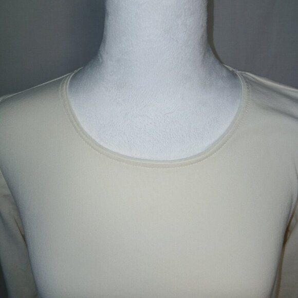 J.JILL PERFECT PIMA, IMCREAM, HIGH\LOW LONG SLEEVE TOP, SIZE SMALL PETITE - Picture 6 of 7